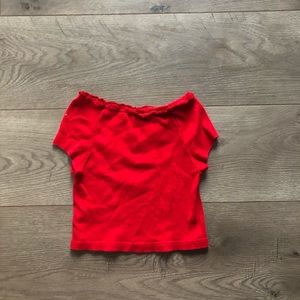 Red crop top